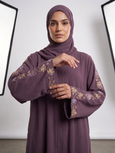 Plum Flora Abaya