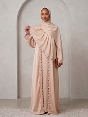 Petal Cream Abaya