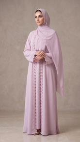 Petal Lilac Abaya