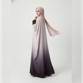 2 Tone Muave/Brown Abaya