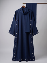 Navy Blossom Abaya