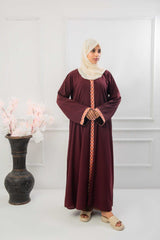 woman staring at the right