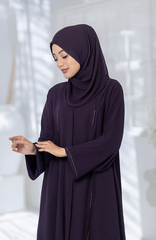 Plum Mocha Stone Abaya
