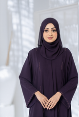 Plum Mocha Stone Abaya