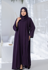 Plum Mocha Stone Abaya