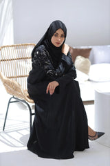Black Floral Majesty Abaya