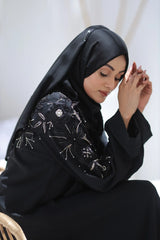 Black Floral Majesty Abaya