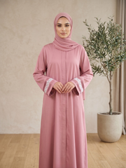 Rose Blush Pleated Abaya