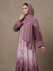 Mauve Blossom Abaya