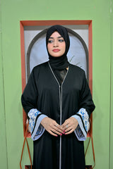 Blue Petal Noir Abaya
