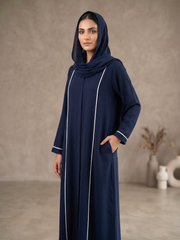 Elara Blue Luxe Abaya