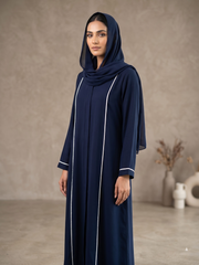 Elara Blue Luxe Abaya