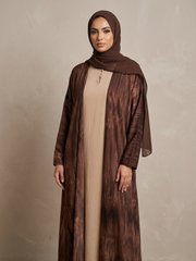 The Cocoa Marble Abaya