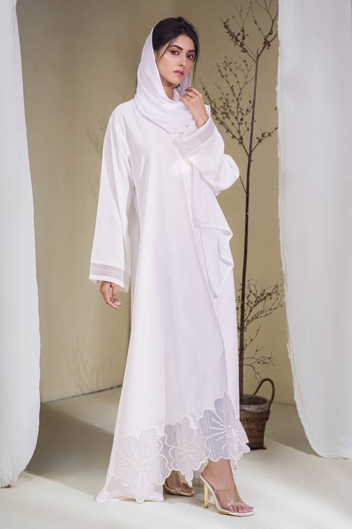 White Celestial Abaya