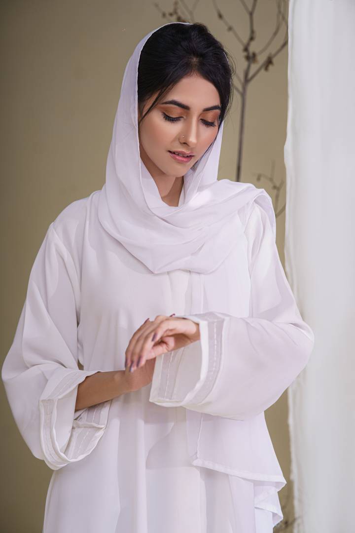 White Celestial Abaya