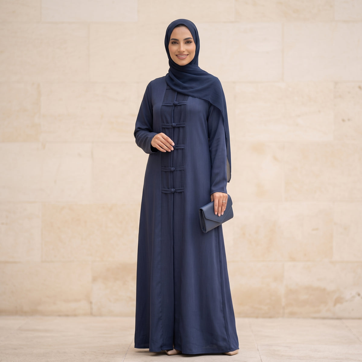 Elegant Blue Abaya