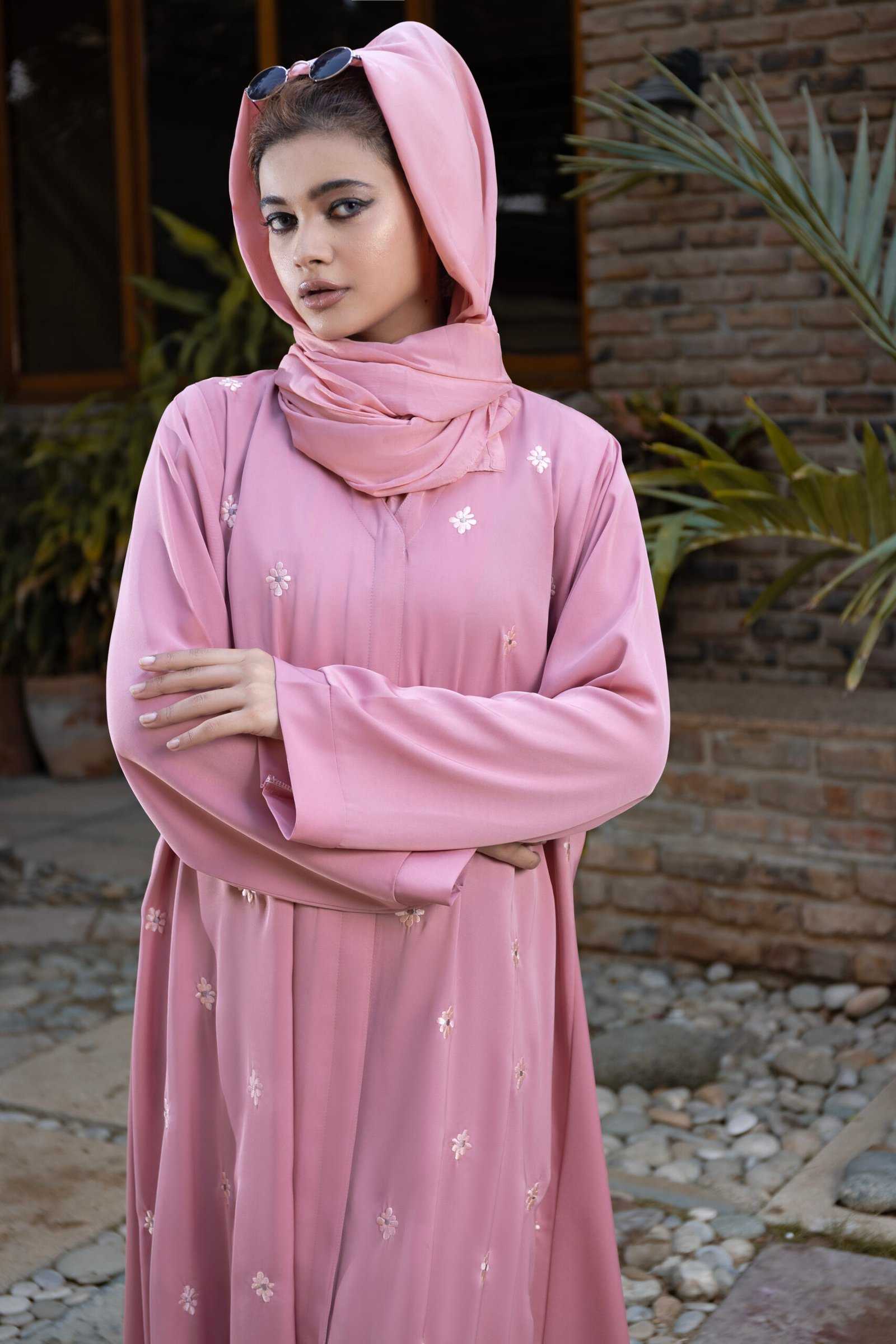 Roshan Pink Abaya